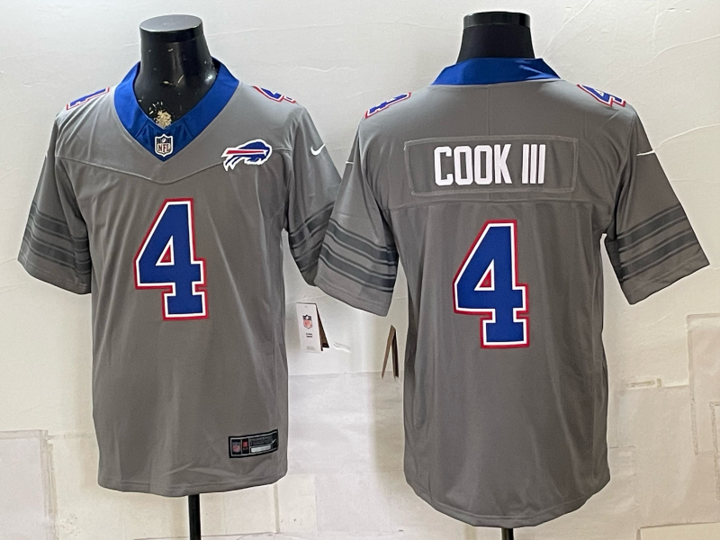 Men 2026 Buffalo Bills #4 Cook III grey Nike Limited NFL Jersey 081103->buffalo bills->NFL Jersey